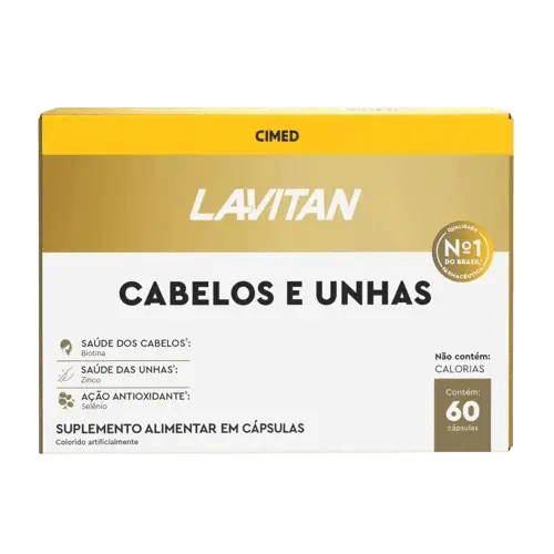 Suplemento Vitamínico Cabelos e Unhas Lavitan 60 comp.